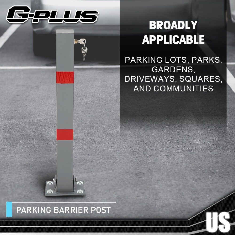 Parking Bollard Pole Barrier With lock Car Parking Protection Posts Home Garage