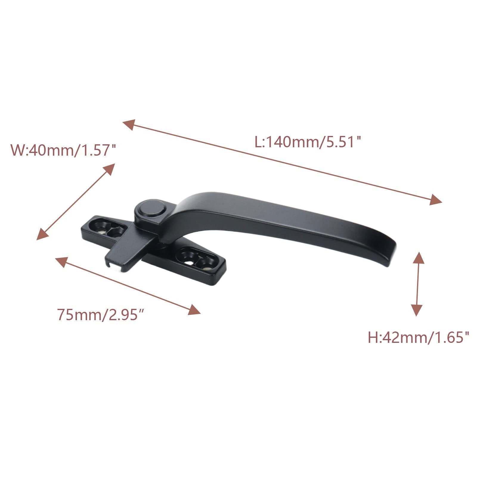 2 Pack Casement Window Locking Handle Grasp Grip Left and Right Hand