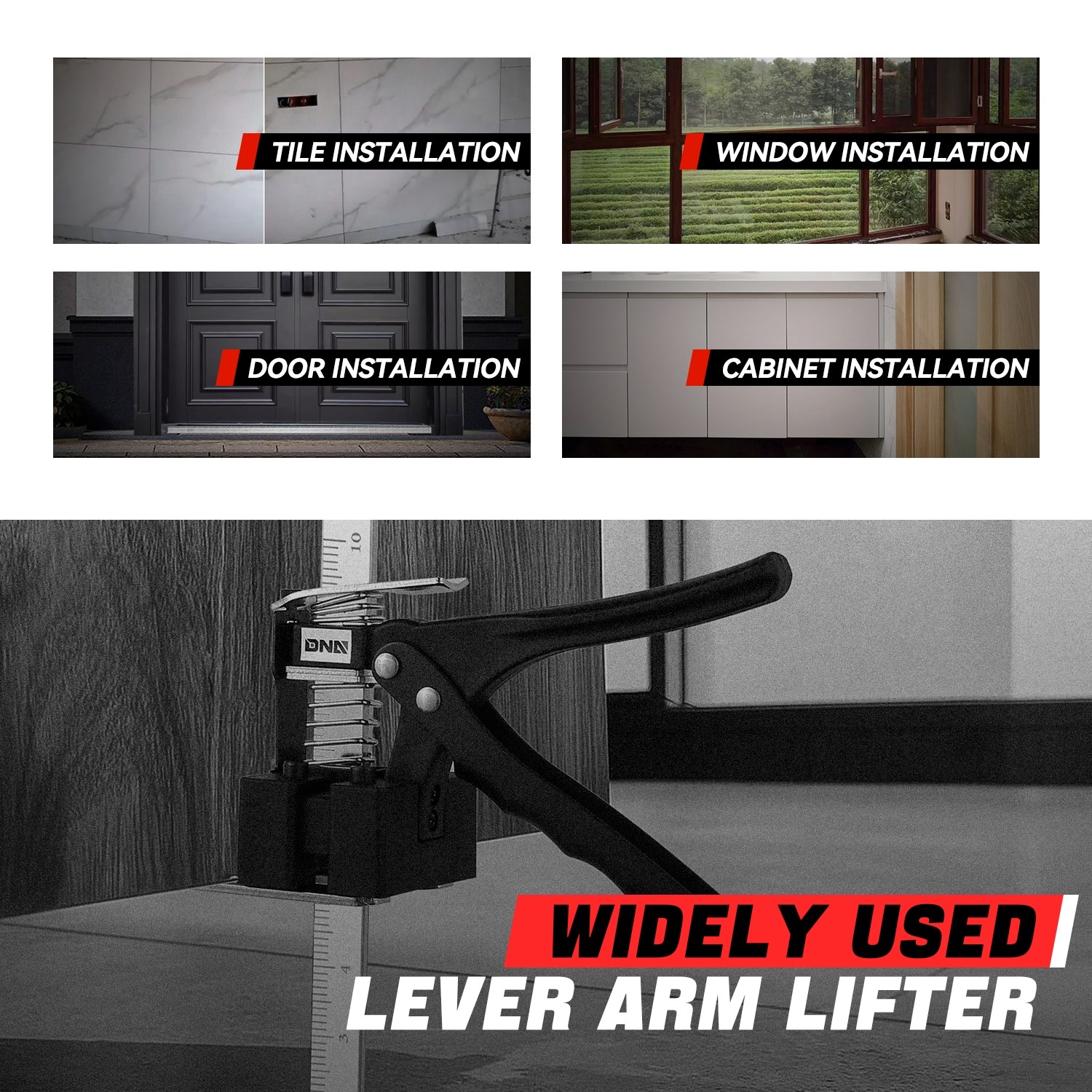 Labor Saving Handle 2 Pack 10 in 440 lbs Construction Jack Lever Arm Lifter