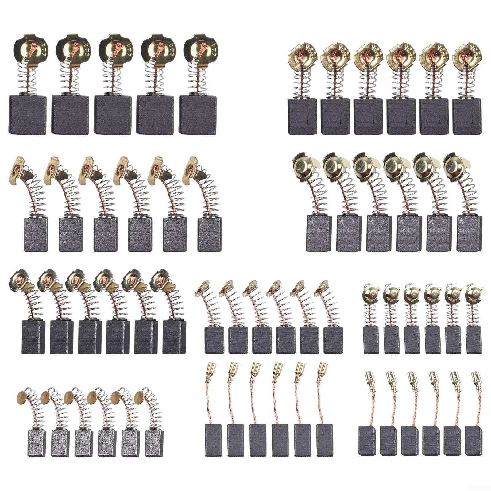 60pcs Carbon Motor Brushes, Electric Motor Carbon Brushes 10 Different Sizes,...