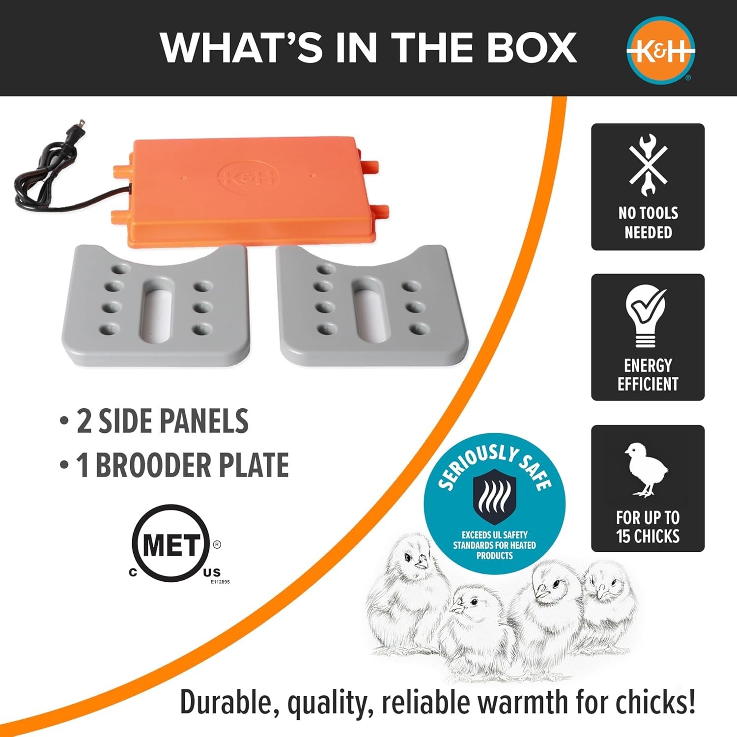 Chicken Brooder Heater for Chicks Ducklings, Adjustable Heating Plate for Bro...