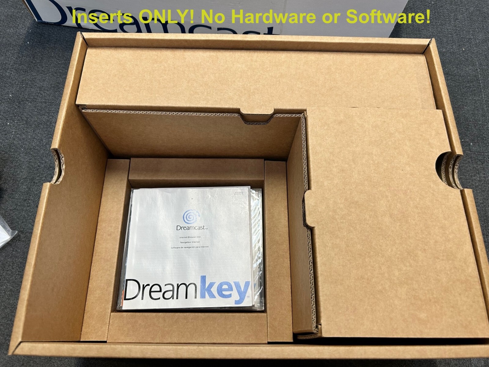 Sega Dreamcast CARDBOARD Inserts / Inlay / Tray ONLY (like Polys / Eggbox)