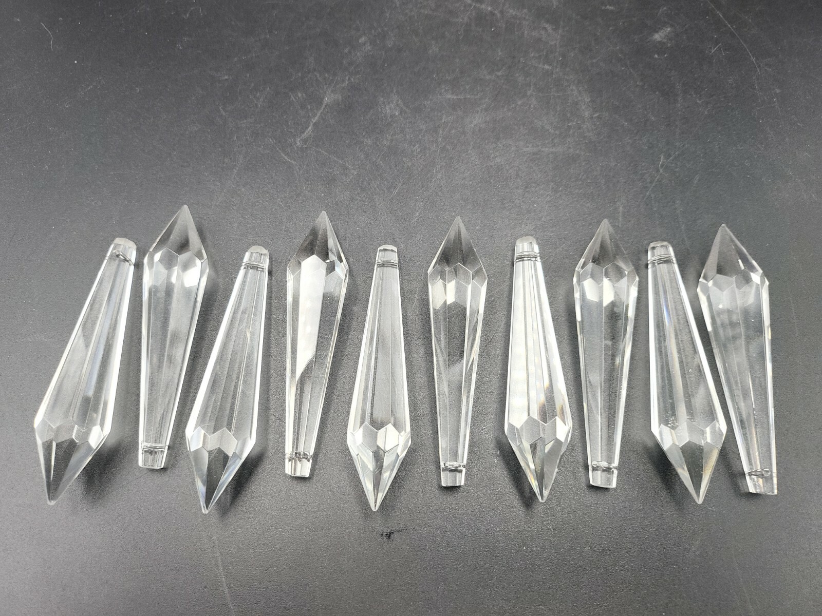 10 Crystal Glass Prism Icesicles Ornaments Chandilier