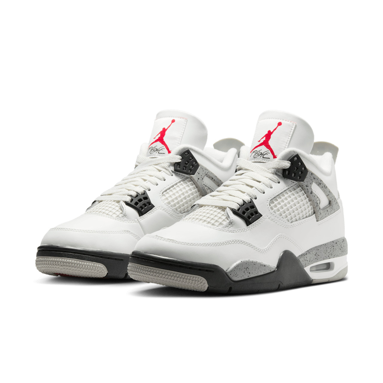 Nike Air Jordan 4 Retro Shoes "White Cement" Fire Red FV5029-100 Men's & GS NEW
