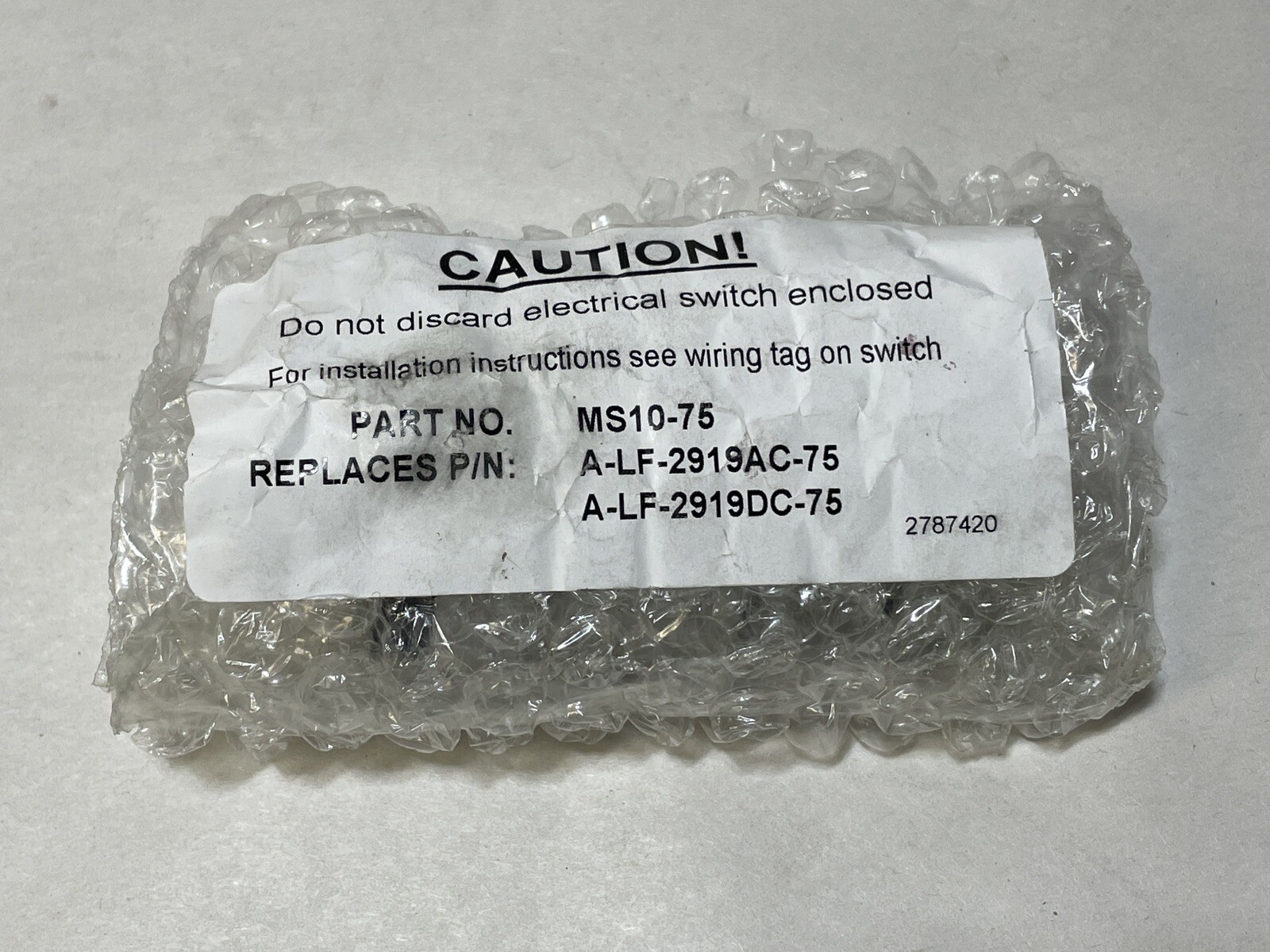 SCHROEDER Differential Pressure Switch MS10-75
