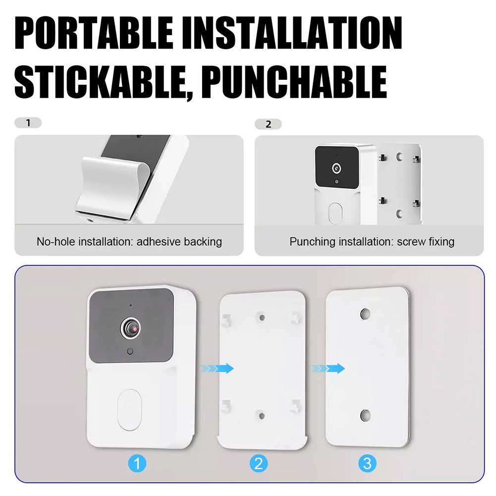 Smart Wireless Video Doorbell Phone Security Camera Door Bell Ring 2.4G Intercom