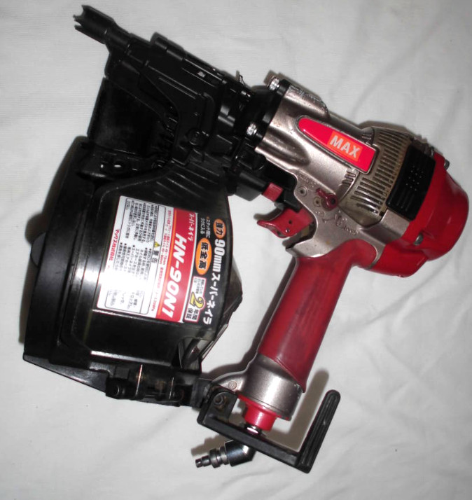 MAX HN-90N1 90mm High Pressure Nailer HN90N1 High Pressure 90mm Air Tool Used