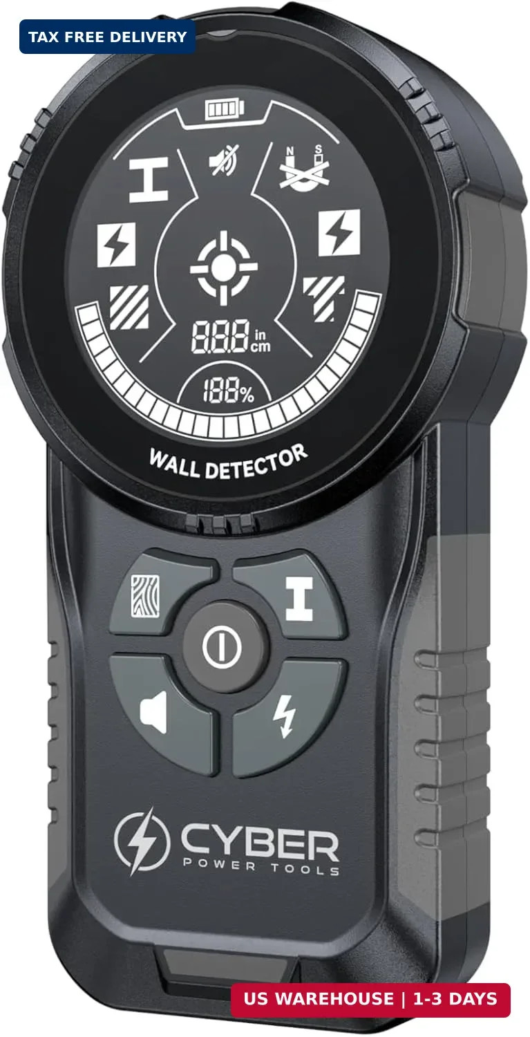 Cyber Professional Stud Finder, Multi-Mode Wall Scanner for Wood, Metal & Other