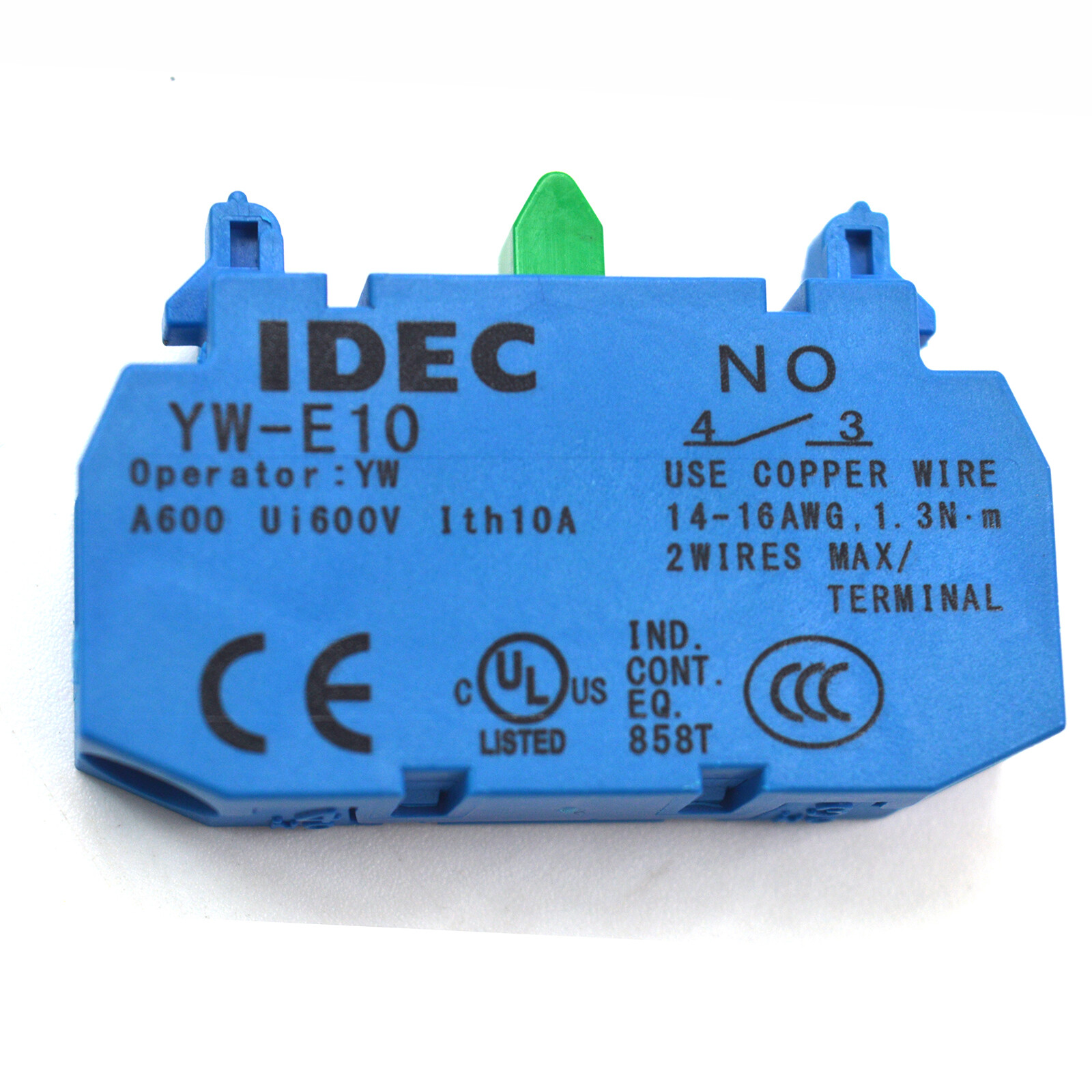 IDEC YW-E10 Contact Block 1NO for CW & YW Selector Switch New 1PCS