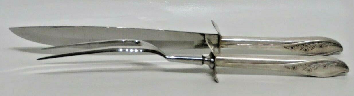 "Springtime" 2-Piece Carving Set International Silver Plate Stainless blade uu