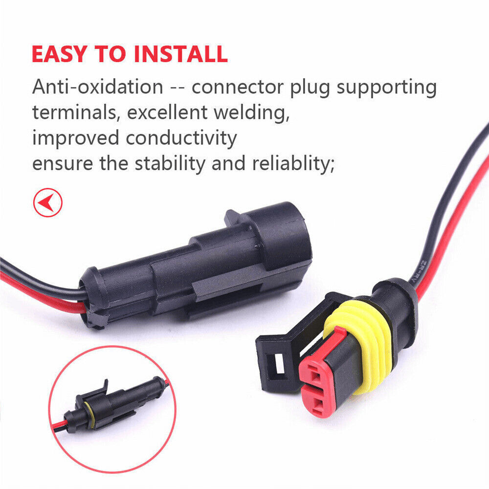 2/3/4/6-Pin Way Car Waterproof Male Female Electrical 18AWG Wire Connector Plug