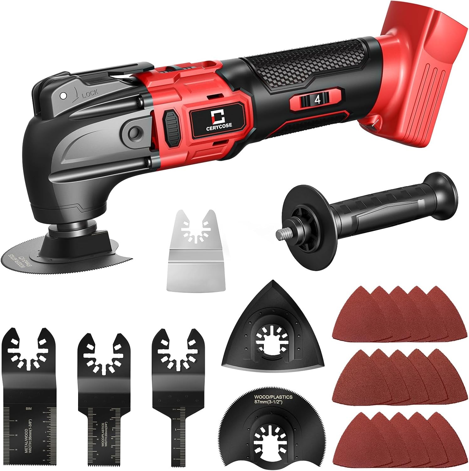 Cordless Oscillating Tool Compatible with Milwaukee 18V For Battery