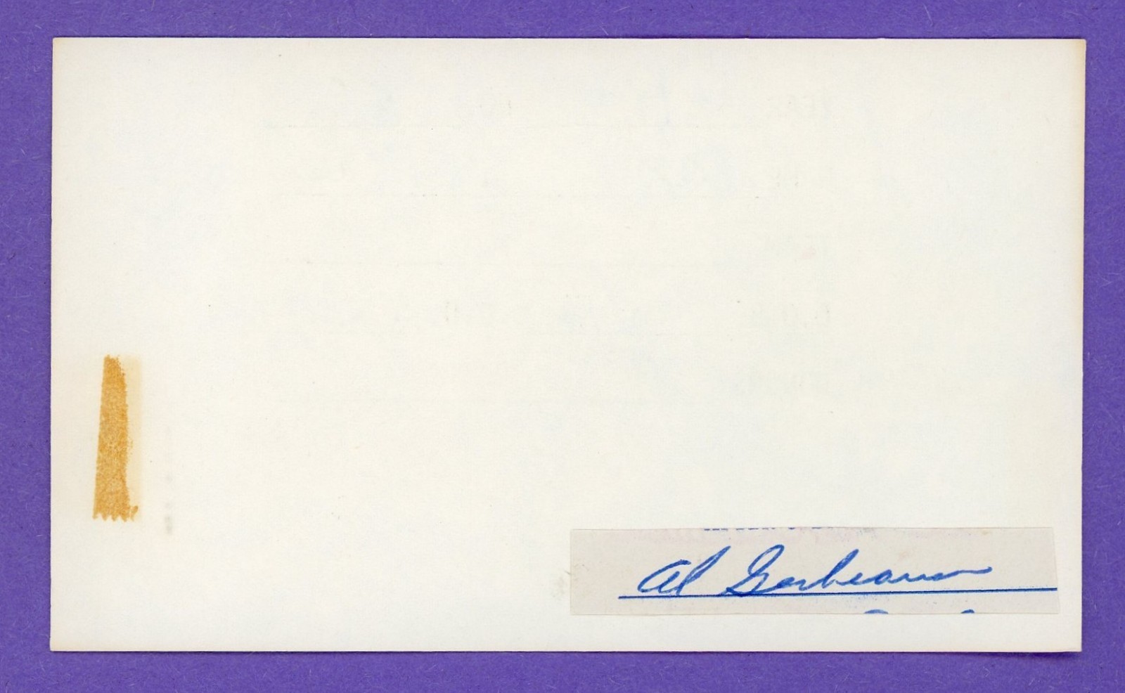Al Gerheauser Pittsburgh Pirates Cut Signature (Dec'd 1972)