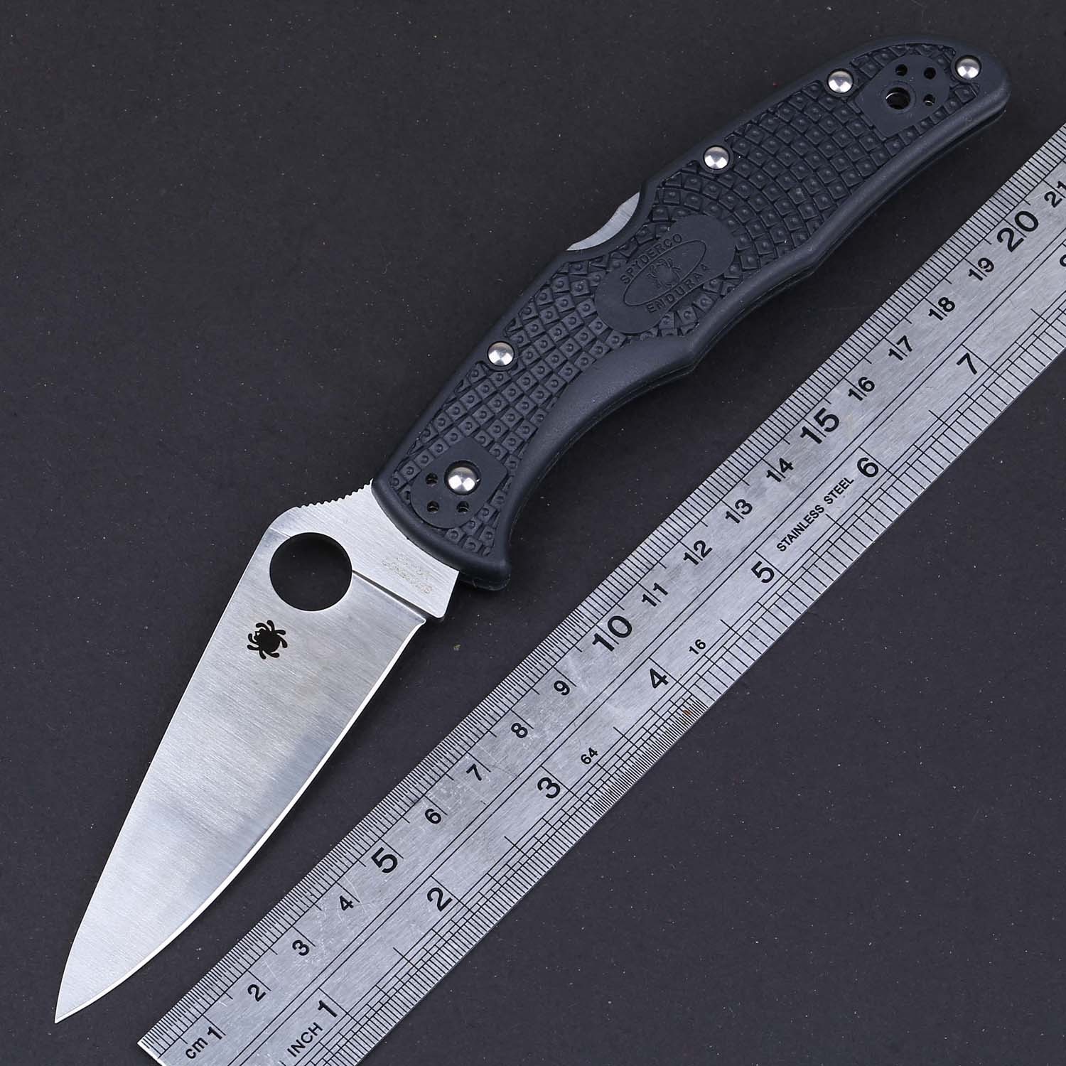 Endura Black Glass Fiber Handle Light Weight Big Long Pocket Utility Knife Knive