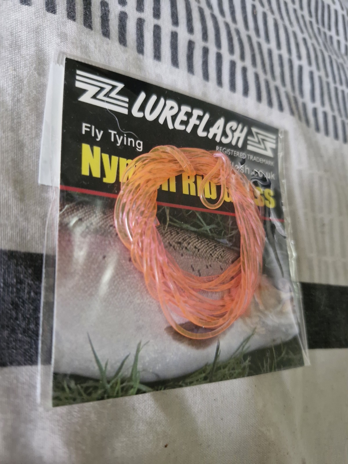 Lureflash Nymph Rib Glass Fluro Pink