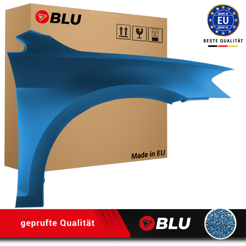 Fender For VW Golf VII 7 Lift LA5J Right Blue 2017 Front Painted Zinc Plated