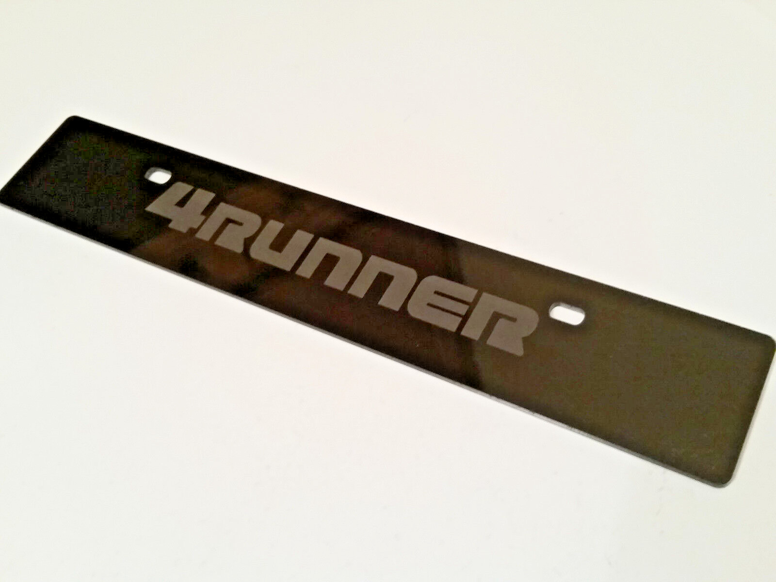 [SR] Black Front License Plate Delete FOR '4Runner' Full Laser Engraved Logo