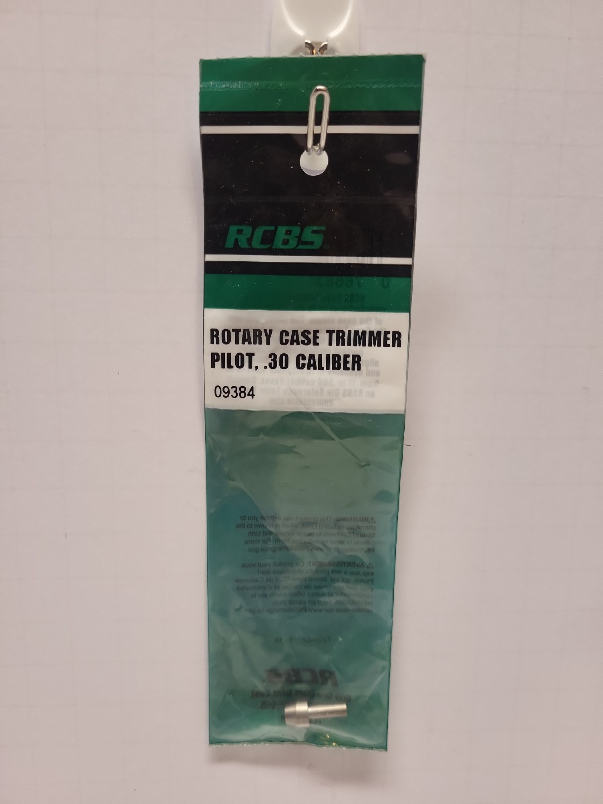RCBS Rotary Case Trimmer Pilot .30 Caliber 09384