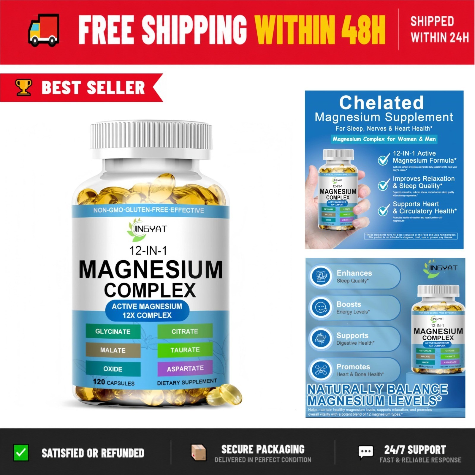 Magnesium Complex Softgels - 12-in-1 High Absorption Supplement