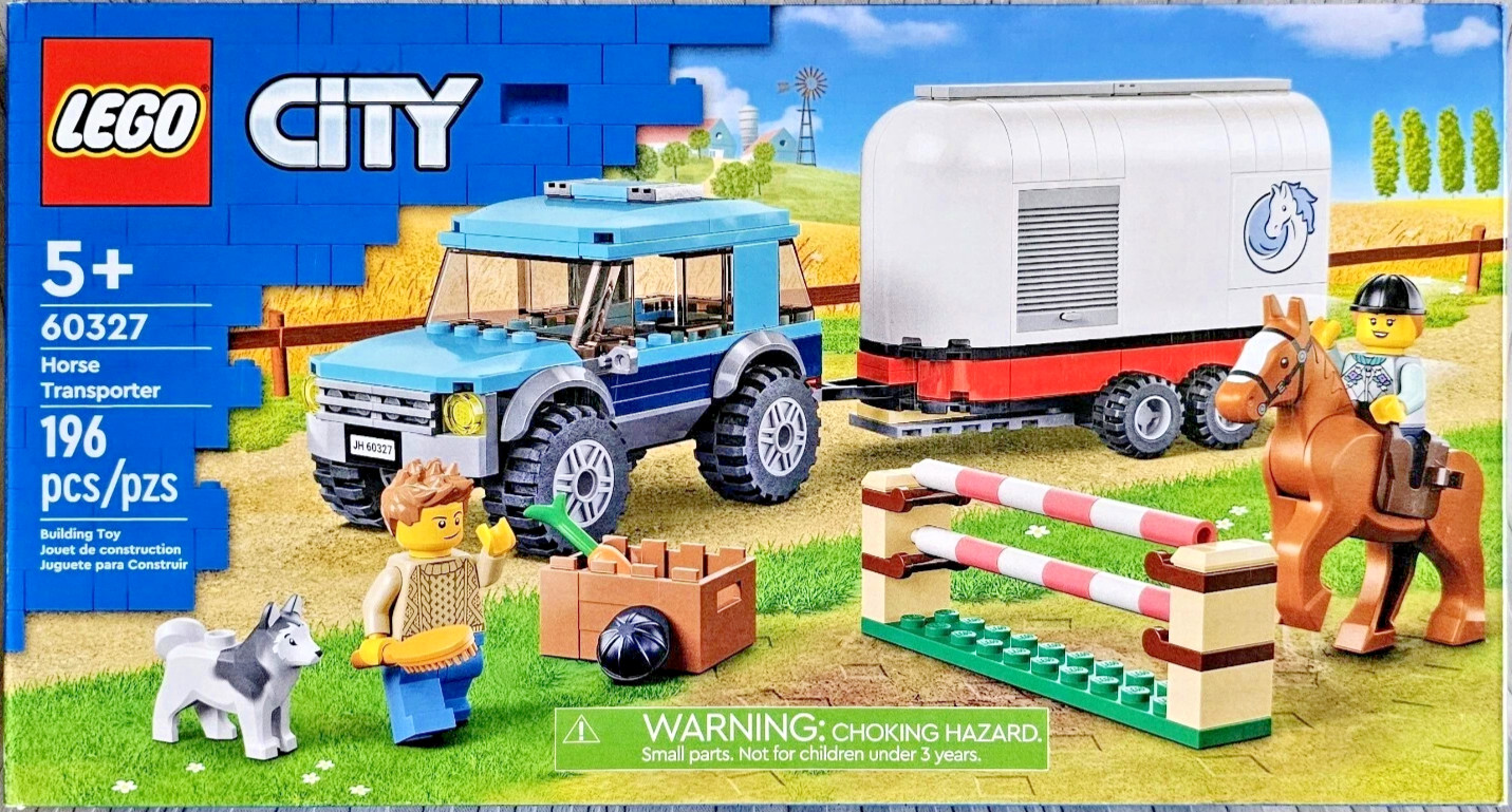 NEW & RETIRED LEGO CITY Horse Transporter #60327 Dog/2 Minifigs~Factory Sealed!