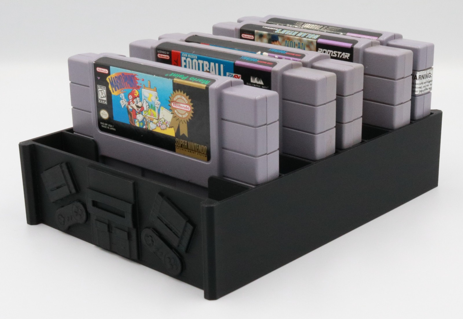 Super Nintendo (SNES) Compatible Game Tray Holder - Holds 8 Cartridges