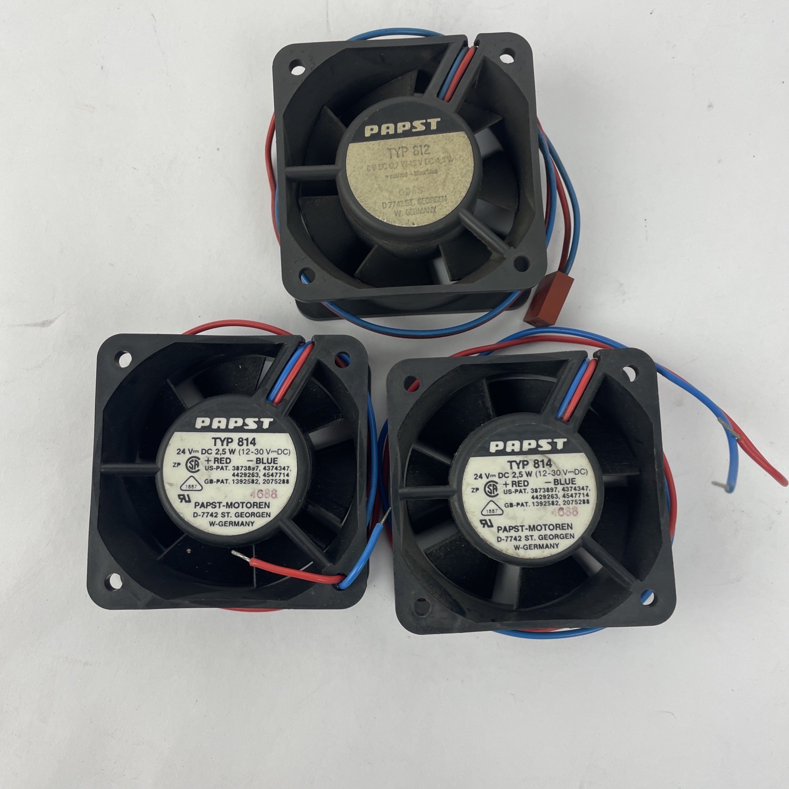 3 x NEW 60 mm² FANs ● Ball Bearing Quiet ● Runs on 12 to 30 VDC ** USA SELLER **