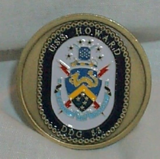 USS HOWARD  DDG 83  US Navy Challenge Ship Coin