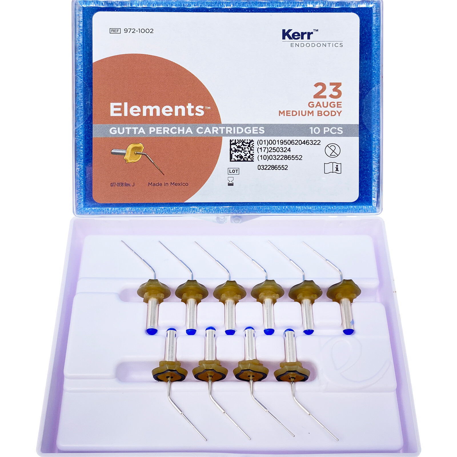 Dental Sybron Endo Gutta Percha Gauge 23 medium body for Elements Obturation
