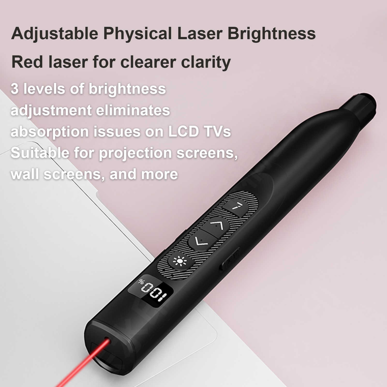 Smart Presentation Clicker Page Turner With Telescopic Pointer Stick Digita ZFKG