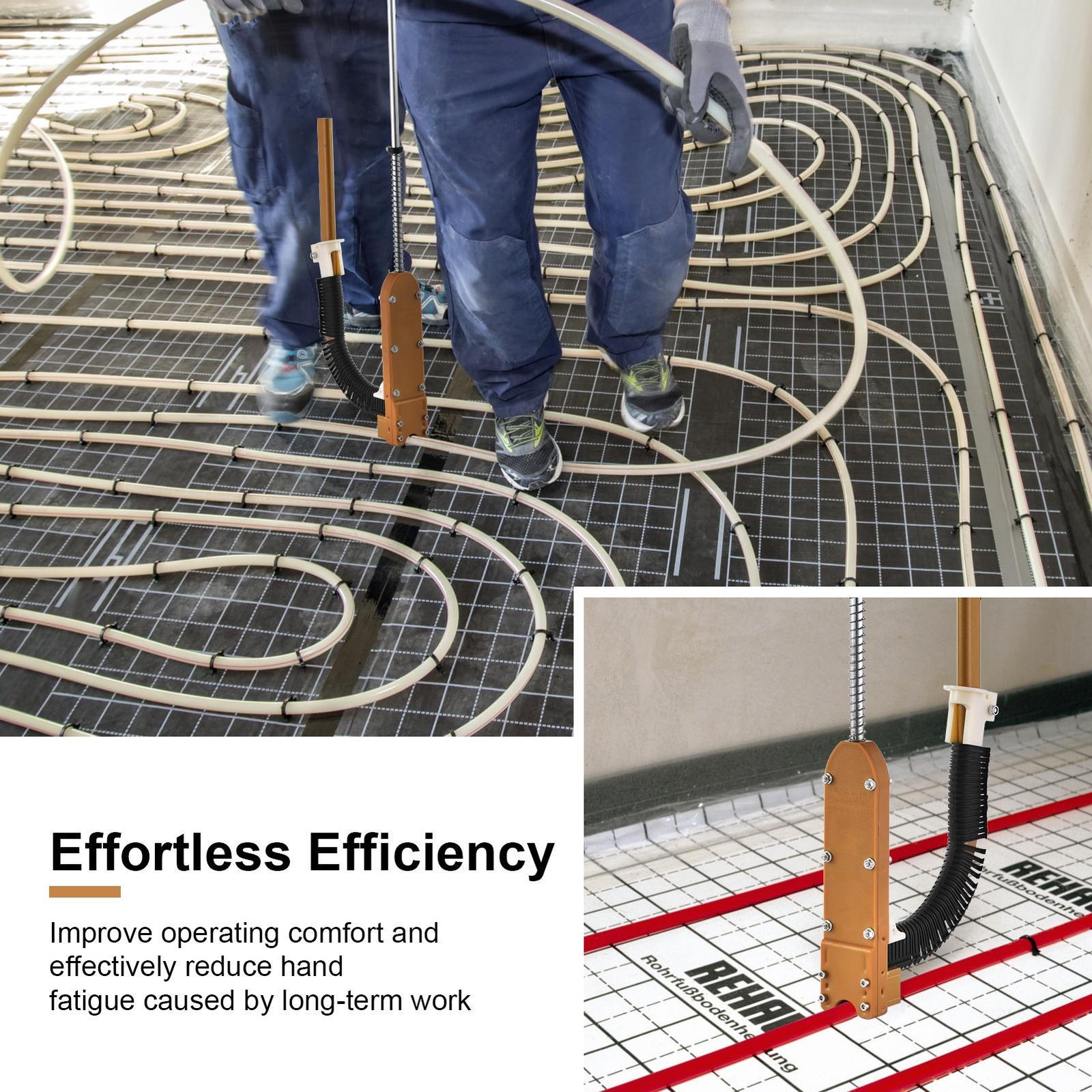 PEX Stapler-Foamboard Stapler Kit Floor Radiant Heating System Installations