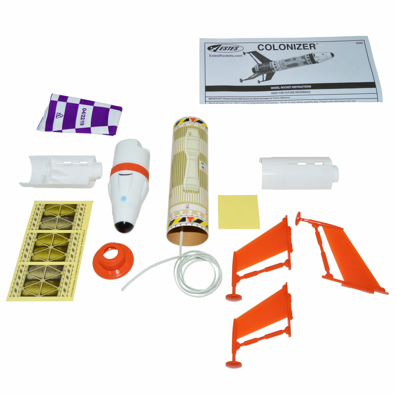 Estes Colonizer Model Rocket Starter Set, Beginner Skill Level (WITHOUT ENGINES)
