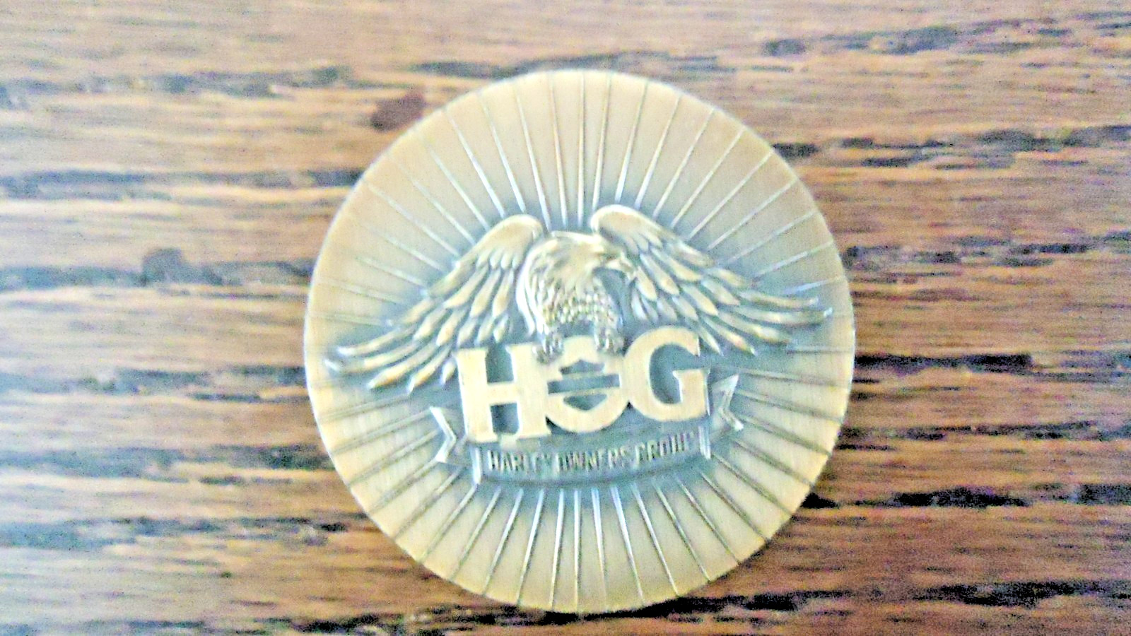 HARLEY OWNERS GROUP (H.O.G.) OFFICAL RIDING CLUB  1 3/4" BRONZE CHALLENGE COIN