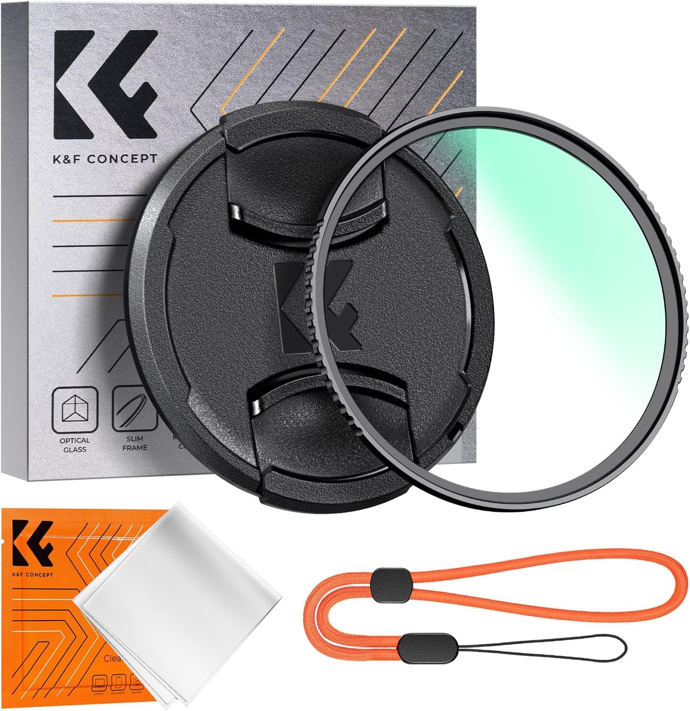 K&F CONCEPT MC UV Lens Protection Filter w/ Lens Cap 49/52/55/62/67/72/77/82mm
