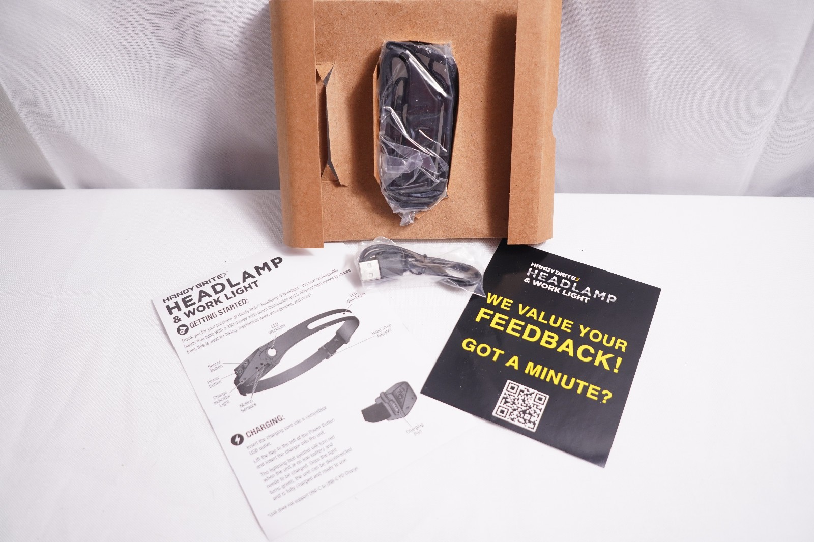 Handy Brite LED Headlamp & Work Light, Rechargeable, Weatherproof, Store-Return