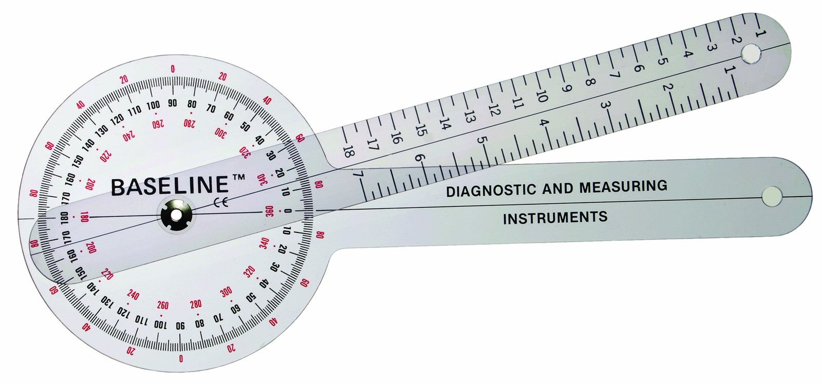 121000 Plastic 360 Degree ISOM Goniometer Measurement Tool 12 Inch Length