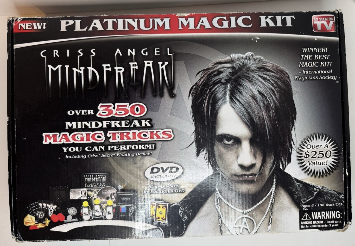 Criss Angel Mindfreak Complete Platinum Magic Kit, Step By Step DVD See Desc.