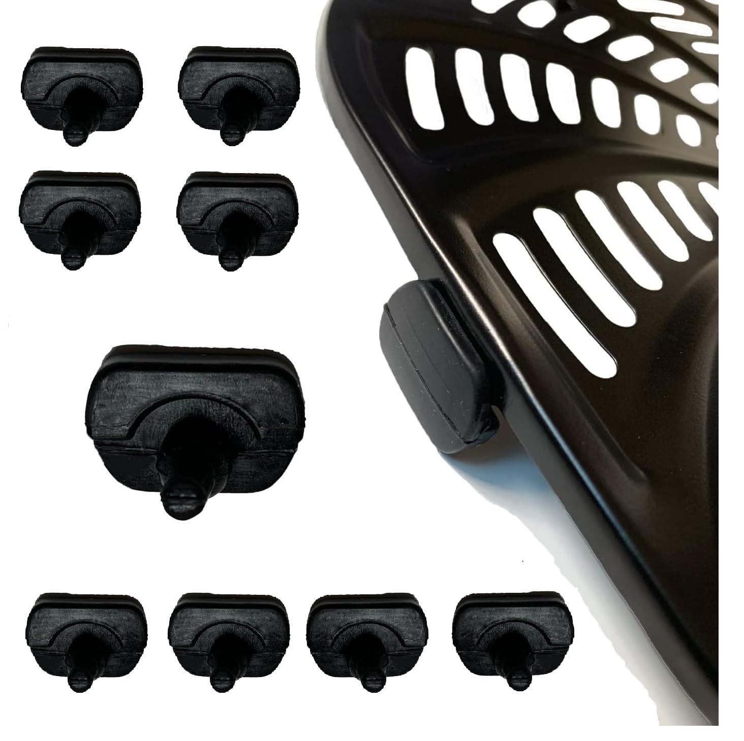 QLRGNE 8PCS Air Fryer Rubber Feet for Gourmia Fryers, Gourmia, Black