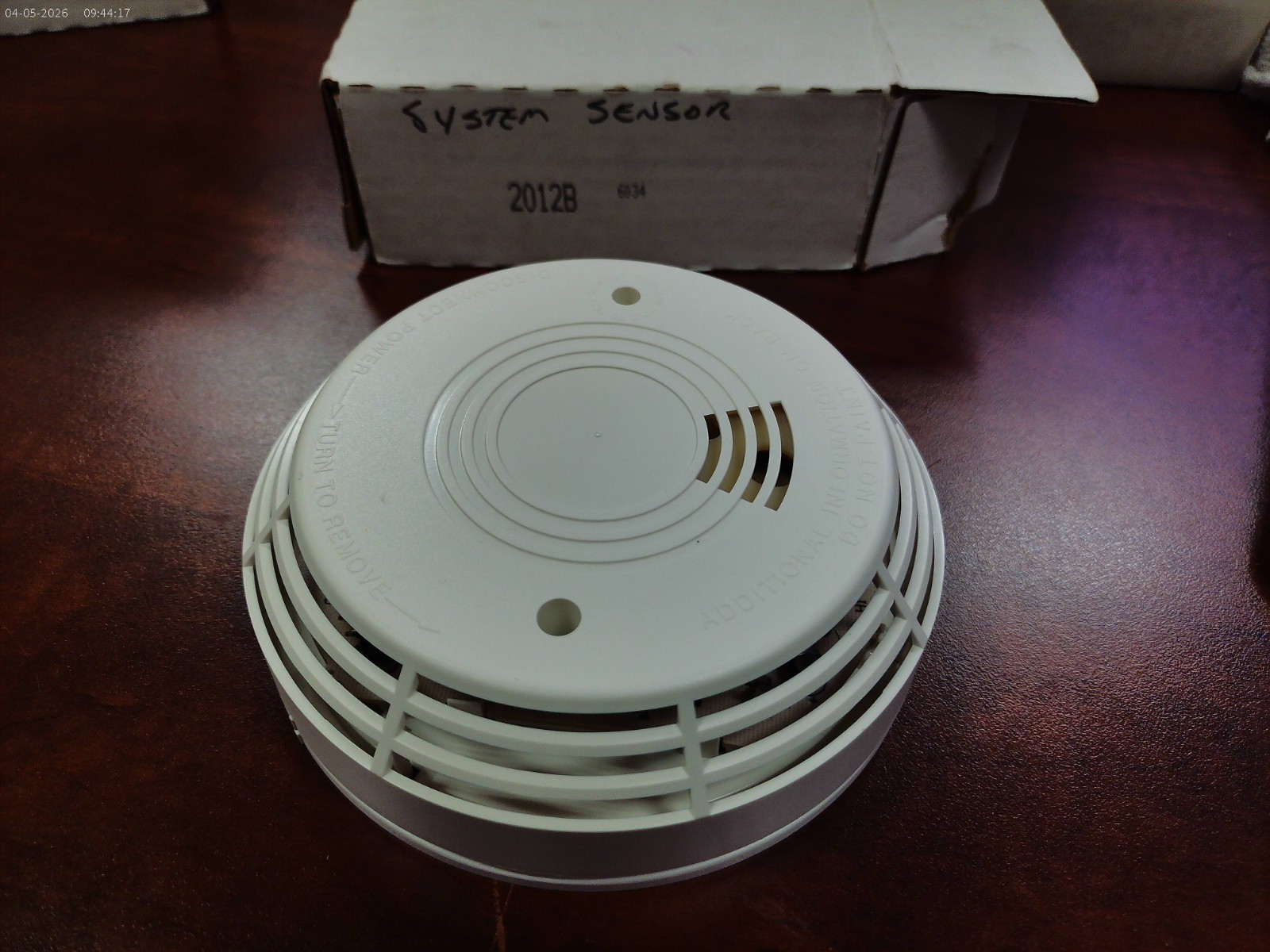 2012B SYSTEM SENSOR SMOKE ALARM