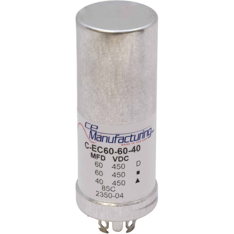 Capacitor, CE Mfg., 450V, 60/60/40 µF