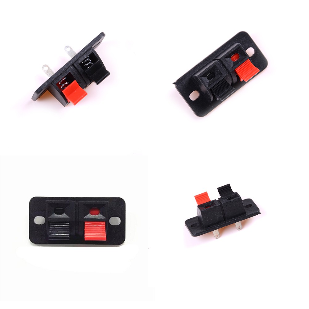 5x 2 Position Push in Jack Spring Load Audio Speaker Terminal Panel Connector“iy