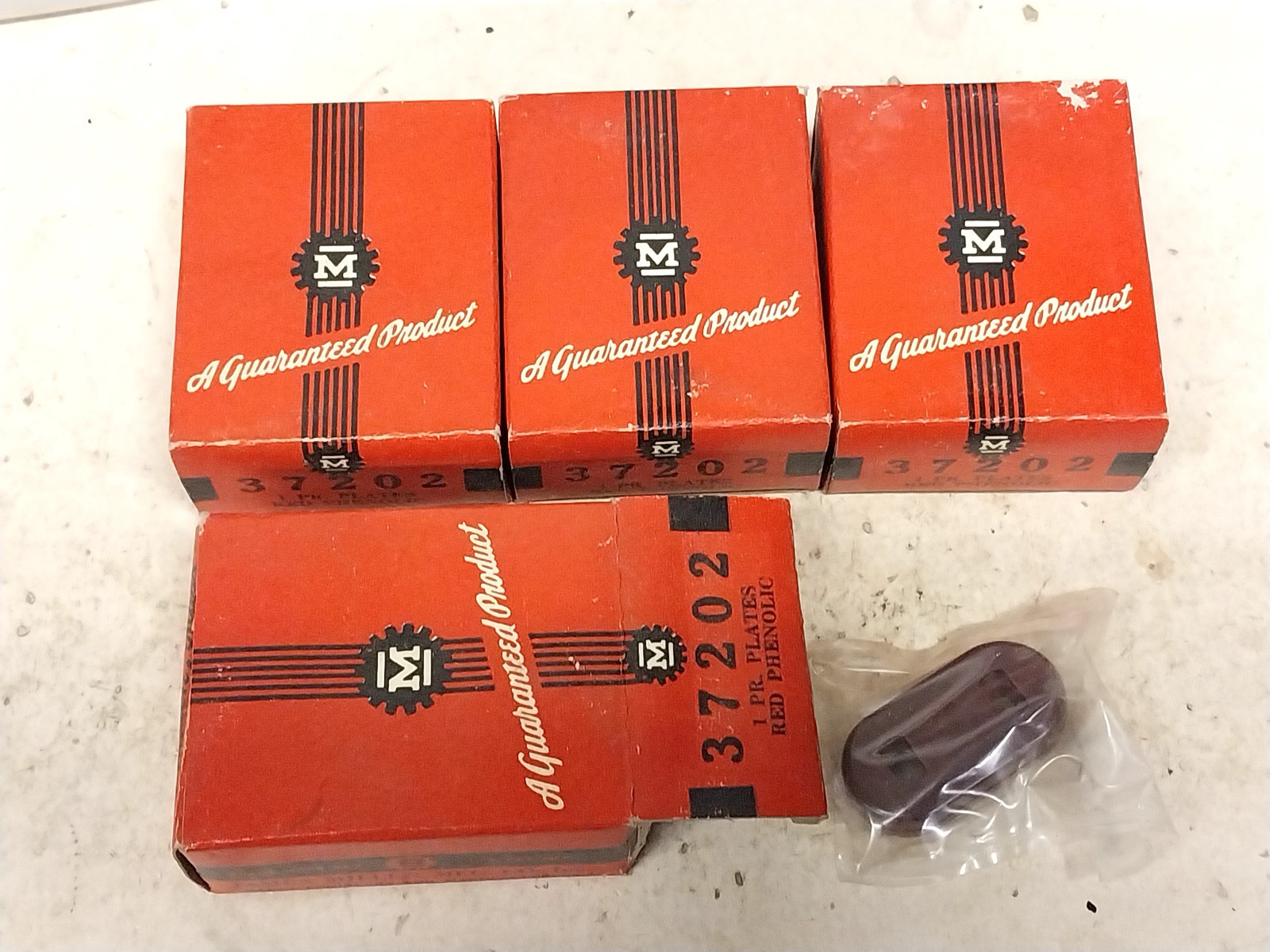 4 Pair New Unused Millen Red Banana Plug Plate / Old Vintage Ham Radio Tube