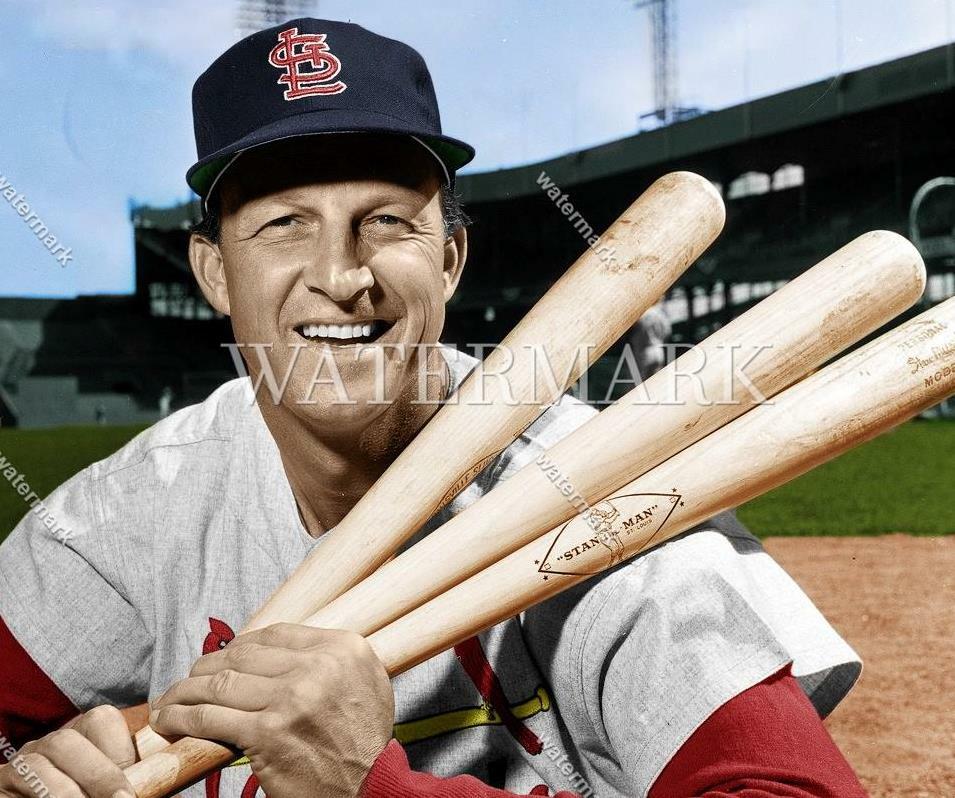 CQ810 Stan Musial St Louis Cardinals Baseball 8x10 11x14 16x20 Colorized Photo