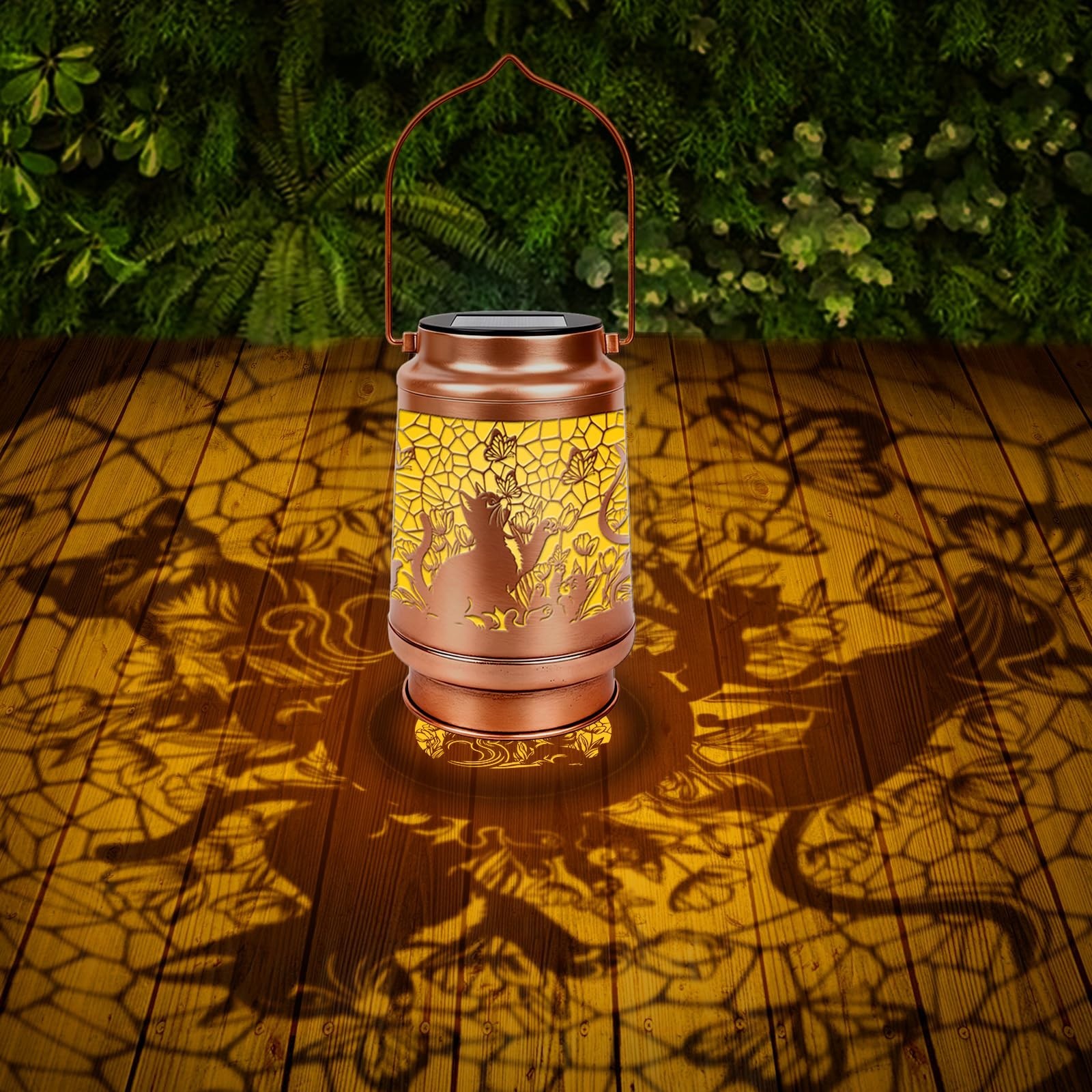 Cat Solar Lanterns Outdoor Waterproof - Wxiben Cat Lovers Gifts for Women Mom...