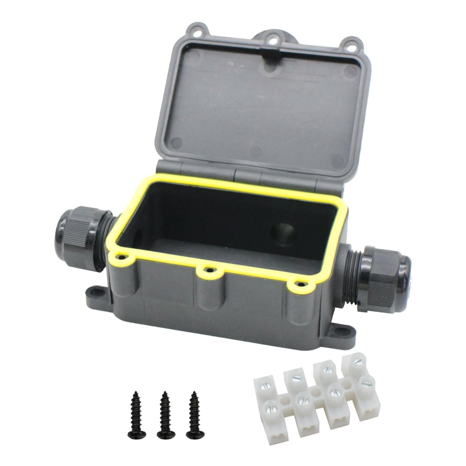 MAKERELE Waterproof Junction Box with Terminals and 3way 3.66in*1.54in*1.46in
