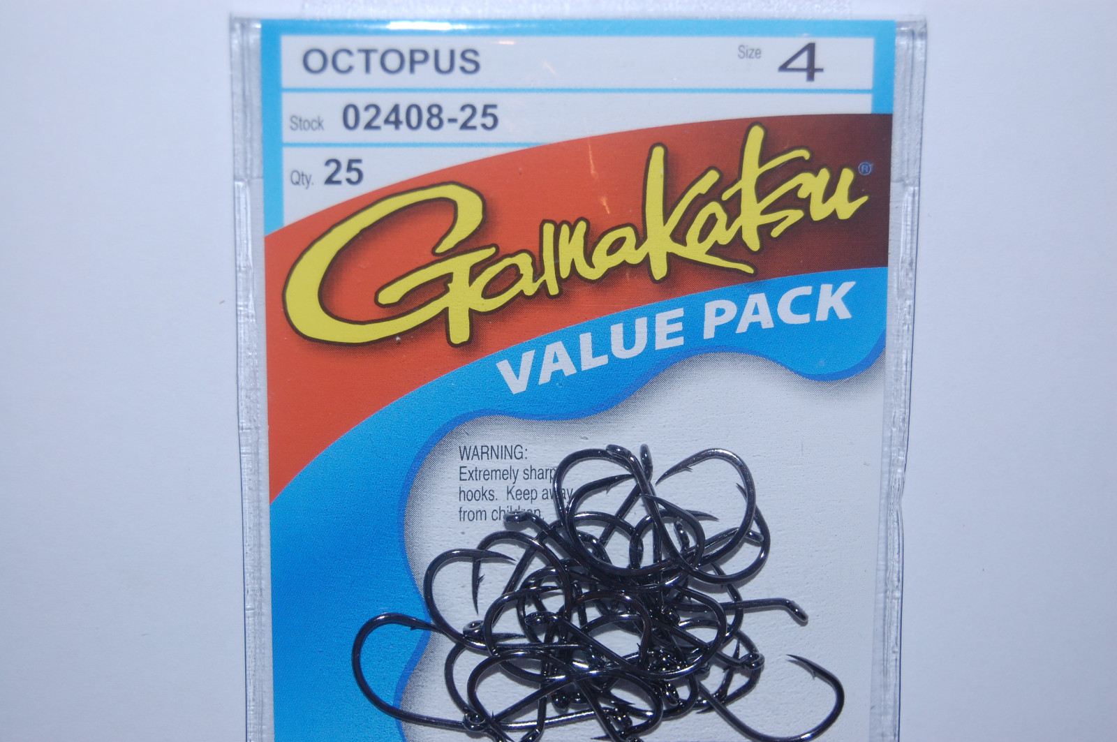 gamakatsu octopus hooks size 4 25 per pack 02408-25 value pack