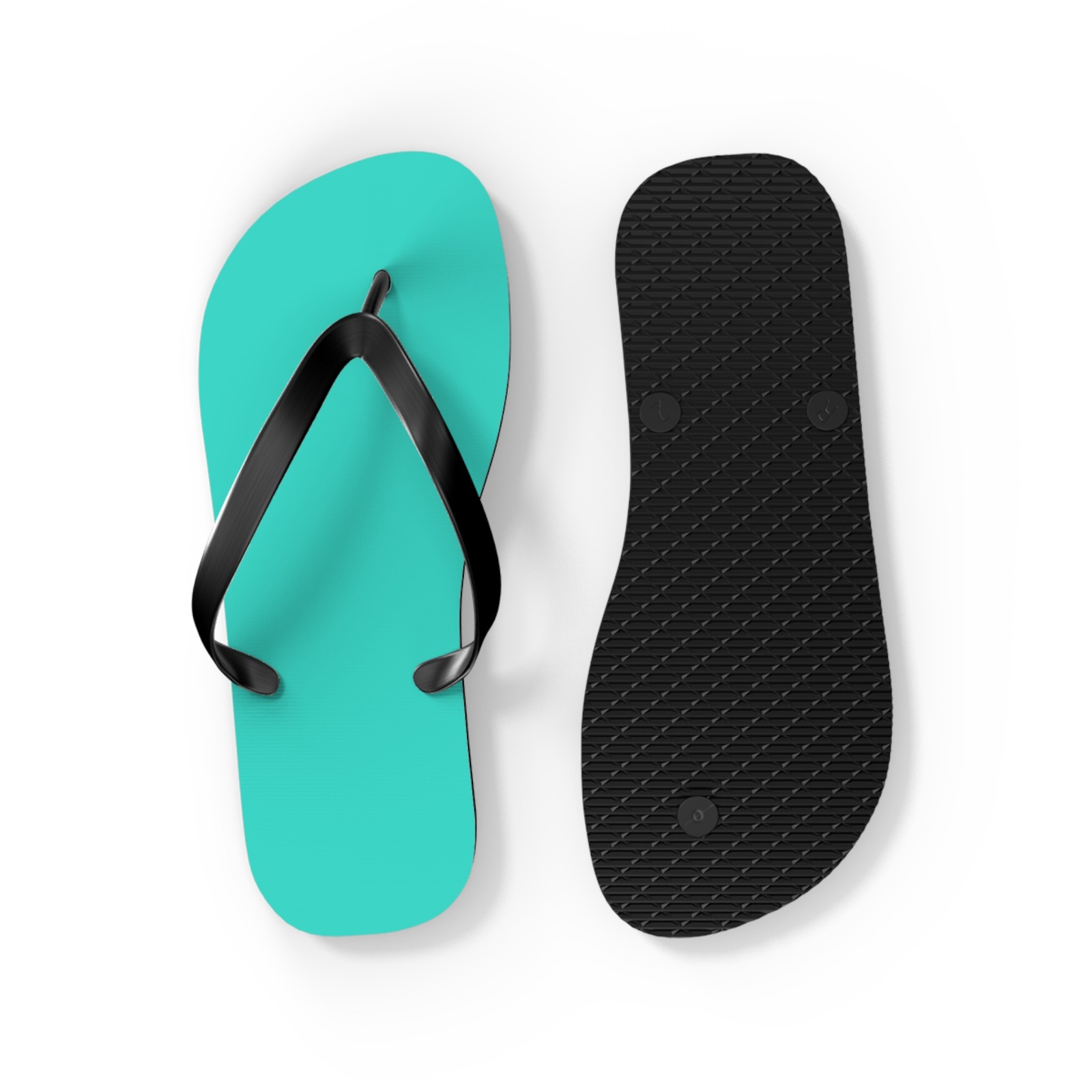 Neon Turquoise Flip Flops, Sandals Slides, Summer Footwear, Brand New