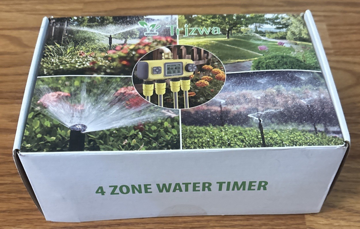 4-Zone Programmable Digital Smart Water Timer w/ Brass Inlet, Rain Delay, Anti-R