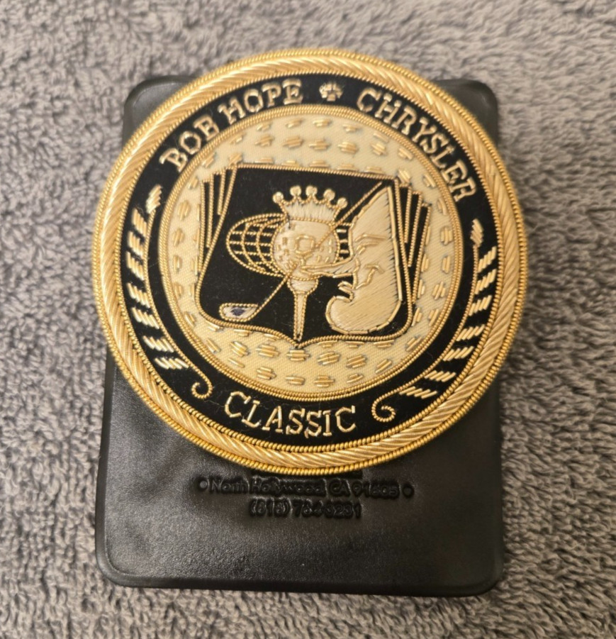 Chrysler Classic Gold Crest LTD Hand Made Bullion And Velvet Bob Hope