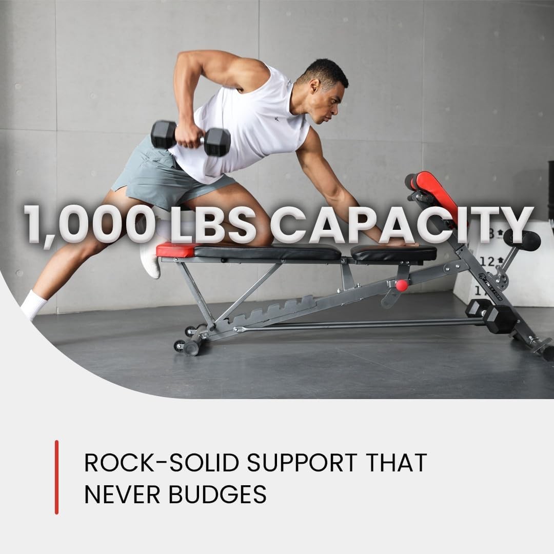 Multi-Functional FID Weight Bench for Full All-in-One Body Workout – Hyper Ba...