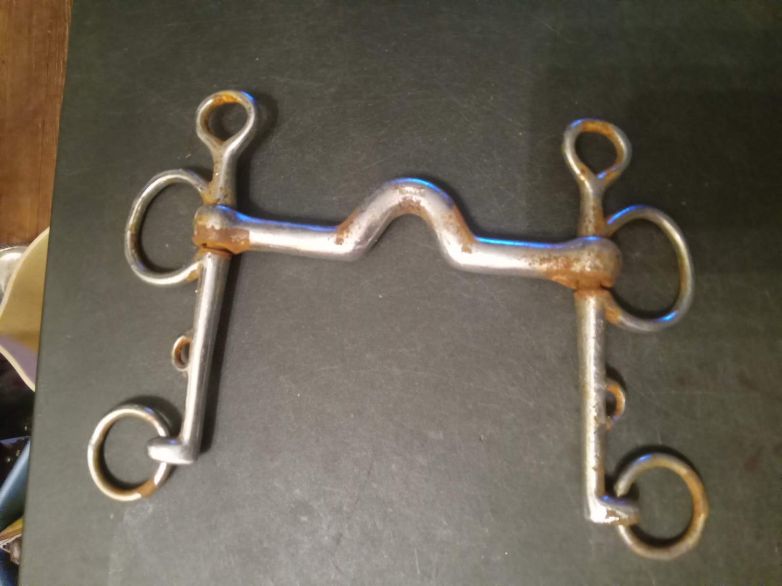 used loose cheek Pelham bit 5 in ported mouth